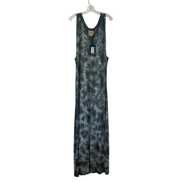 NWT Chaser Beaded Tie-Dye Maxi Dress Blue/Gray/Green/White Women’s Small